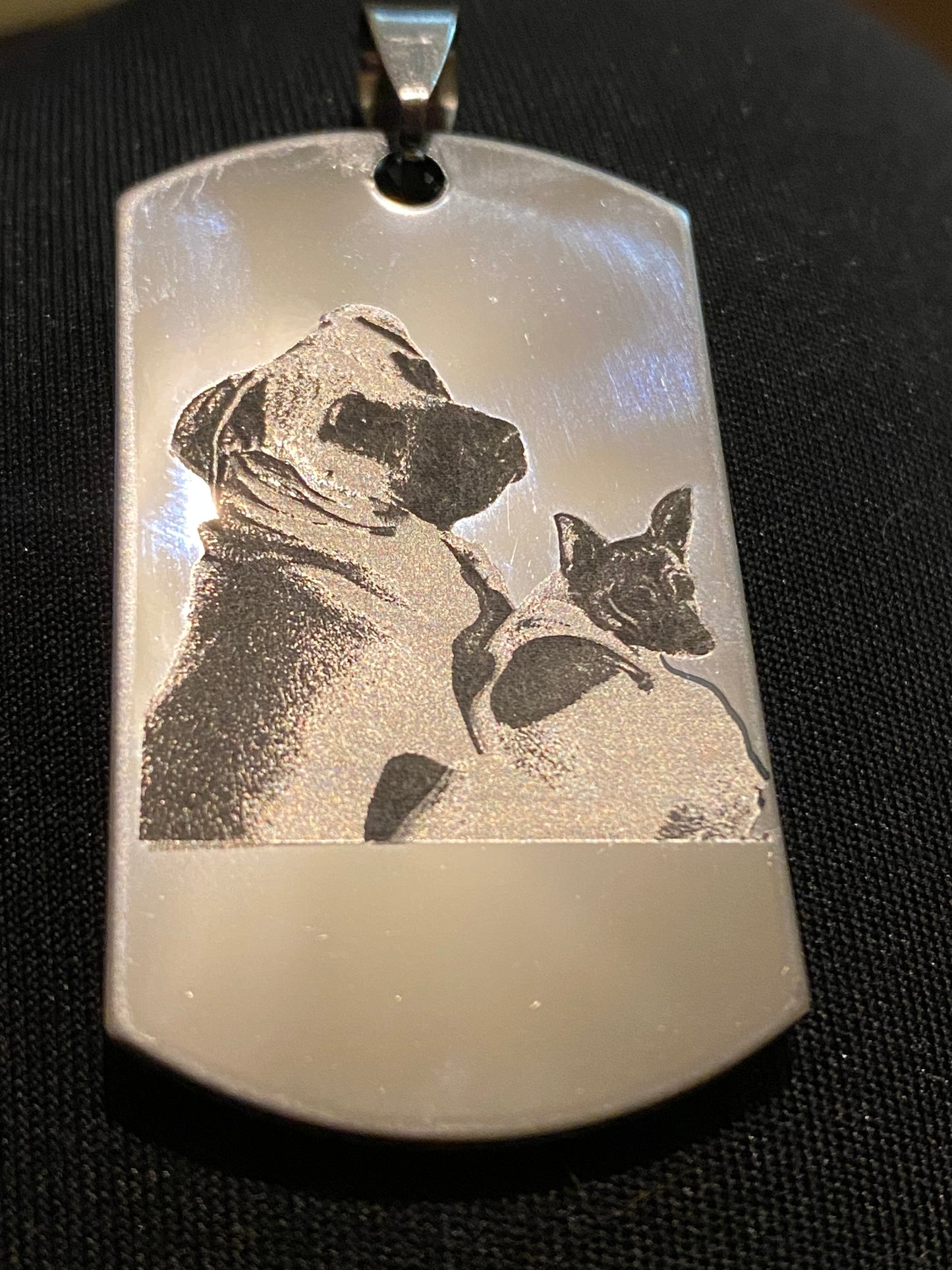 Engraved Pet Photo Keyring Pendant Australia