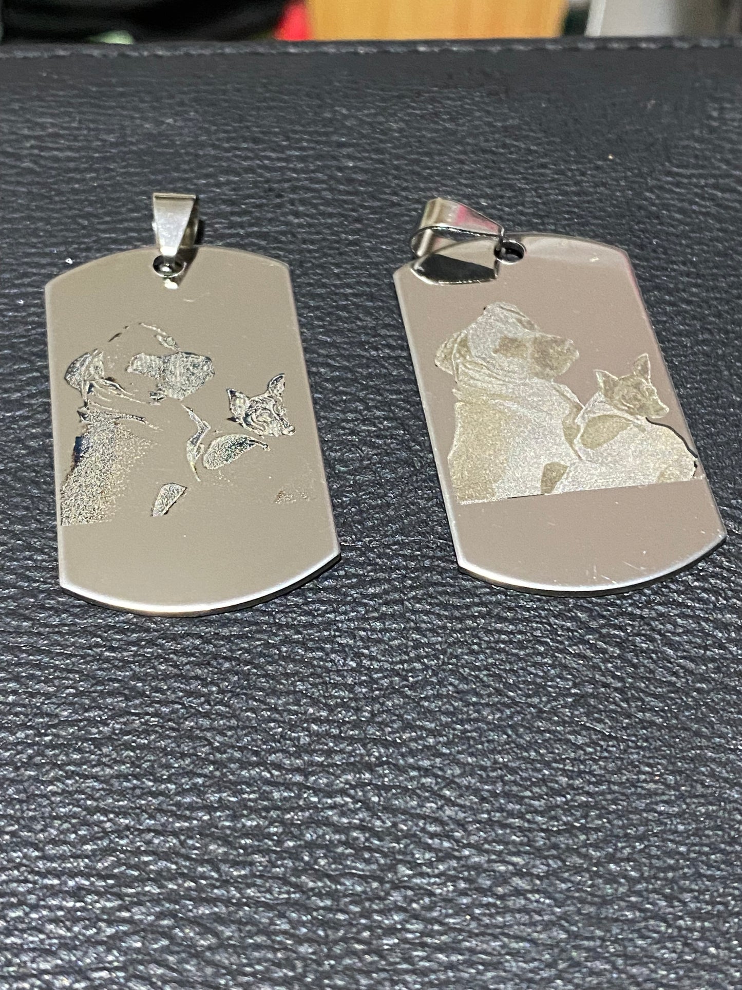 Engraved Pet Photo Keyring Pendant Australia