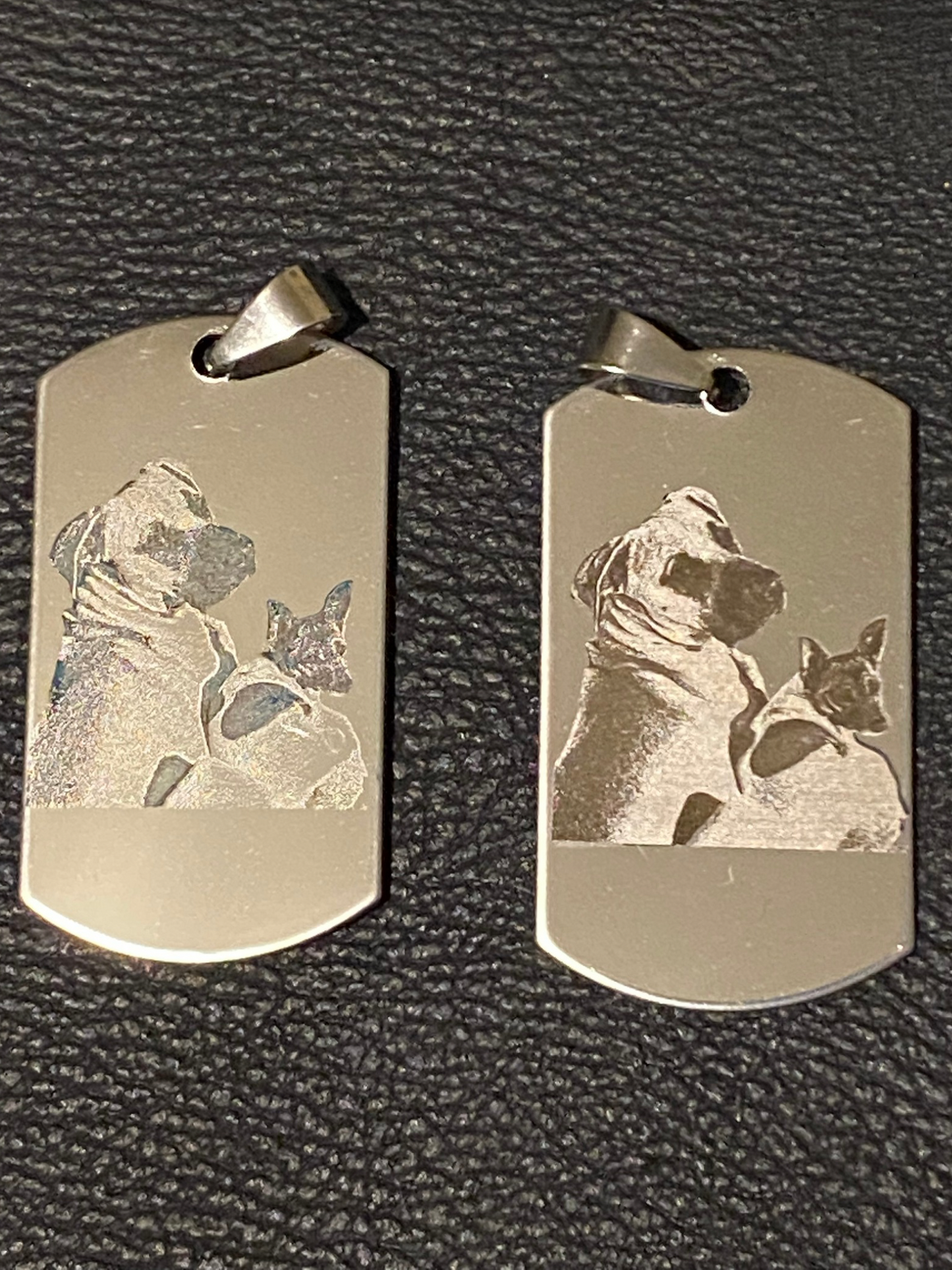 Engraved Pet Photo Keyring Pendant Australia