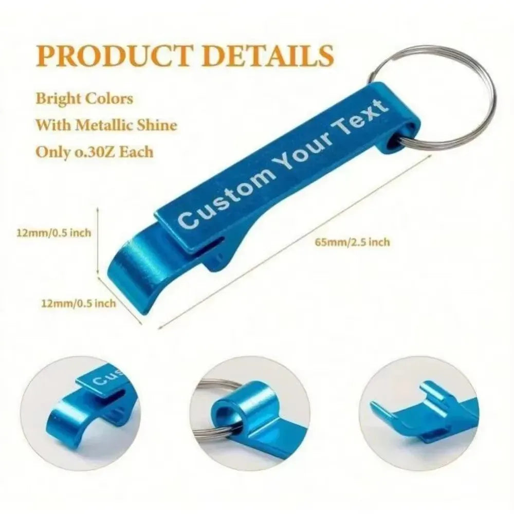 Custom Engraved Colour Bottle Opener Keyrings