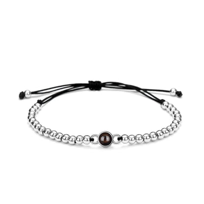 Silver Projection Photo Beaded Braceletsbracelet