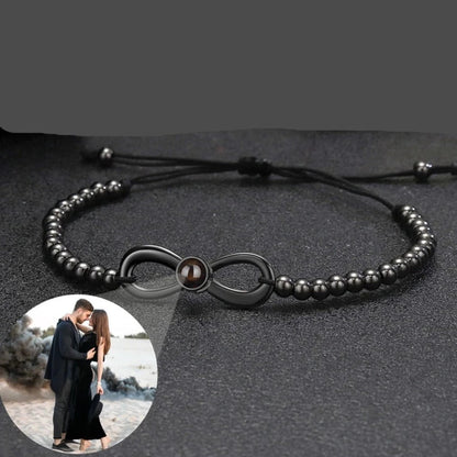 Silver Projection Photo Beaded Braceletsbracelet