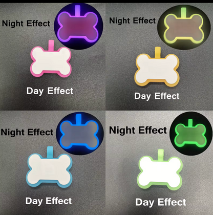 Glow Pet ID Name Tags