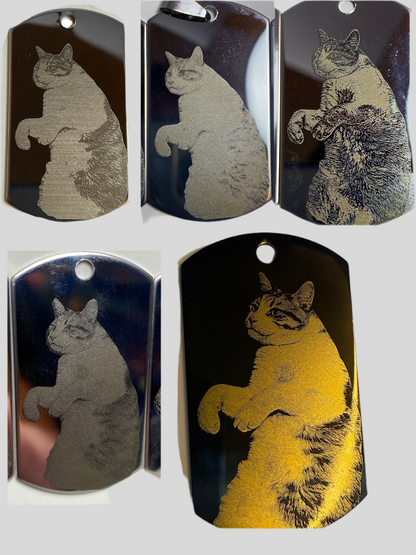 Engraved Pet Photo Keyring Pendant Australia
