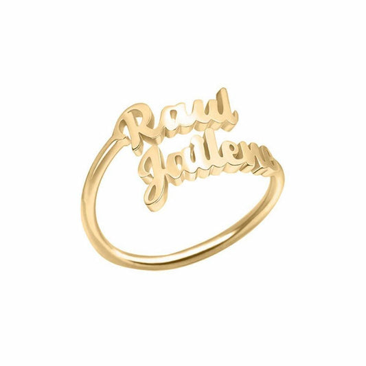 Custom 2 Name Ring - Name Rings Personalisr Au