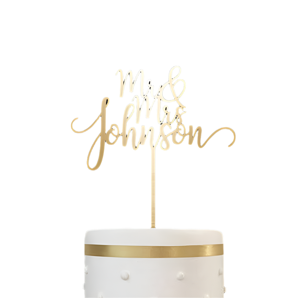 personalised Mr & Mrs Wedding Cake topper