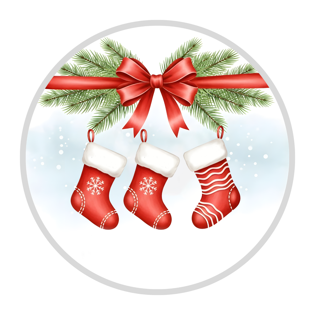 Personalised Family Christmas Stocking Ornament – 1 to 7 Names