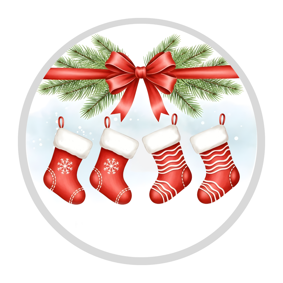 Personalised Family Christmas Stocking Ornament – 1 to 7 Names
