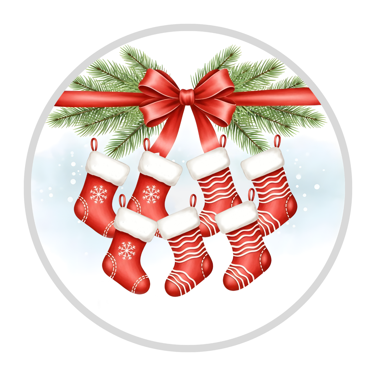 Personalised Family Christmas Stocking Ornament – 1 to 7 Names