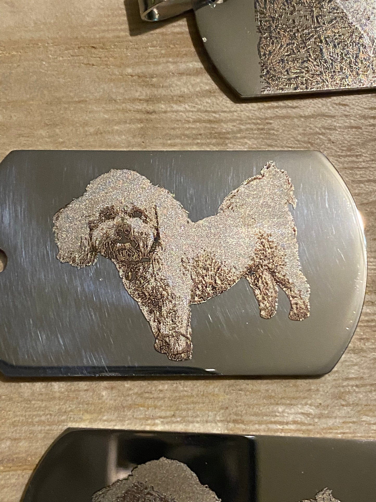 Engraved Pet Photo Keyring Pendant Australia