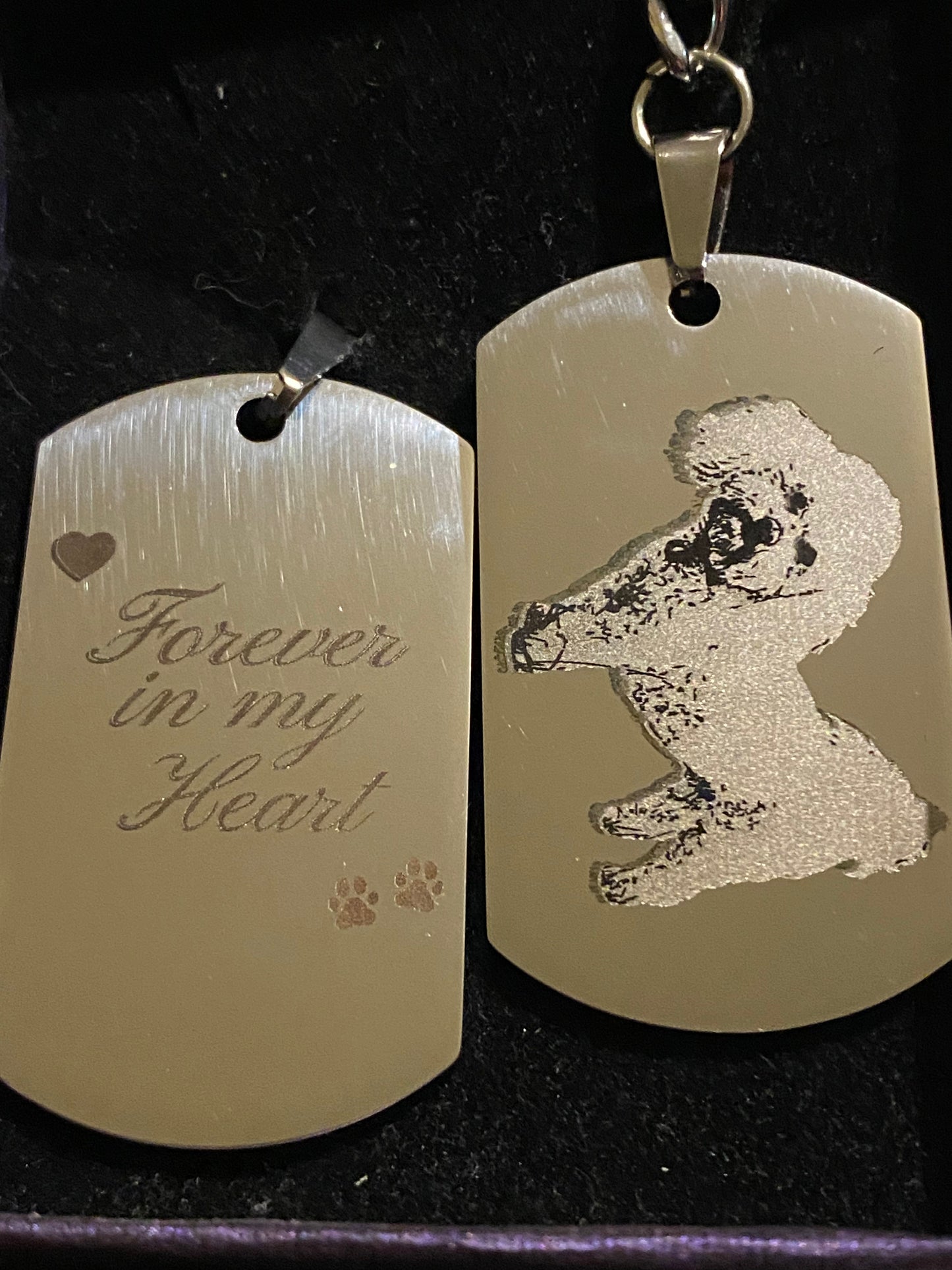 Engraved Pet Photo Keyring Pendant Australia