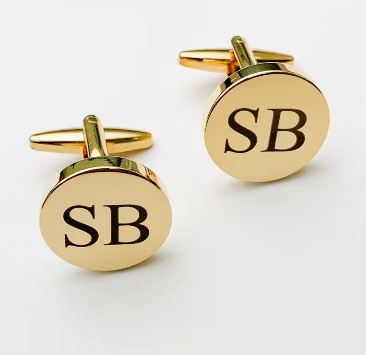 Engraved Round Cufflinks