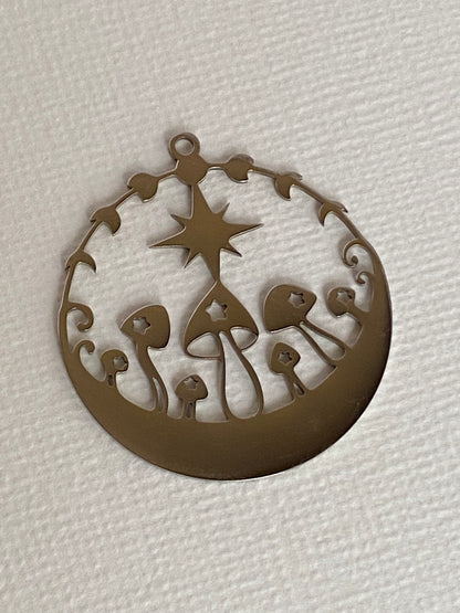 Circled Mushroom Charm