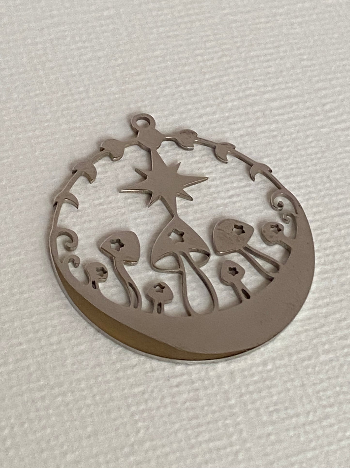 Circled Mushroom Charm