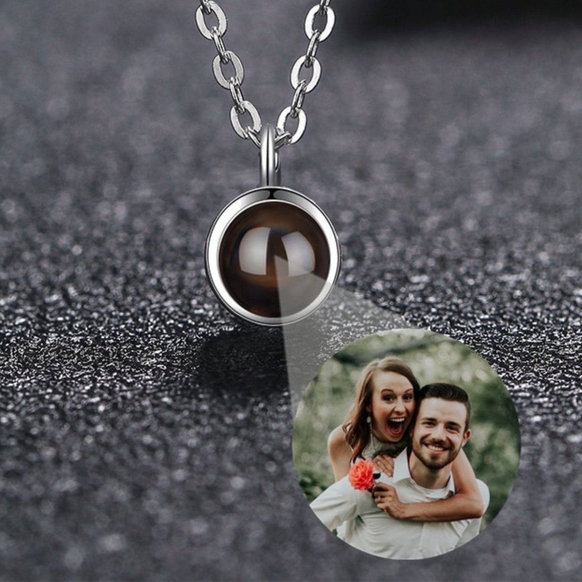 Personalised Projection Photo Necklace | Customised Necklace With Imag –  Alep Jewellery