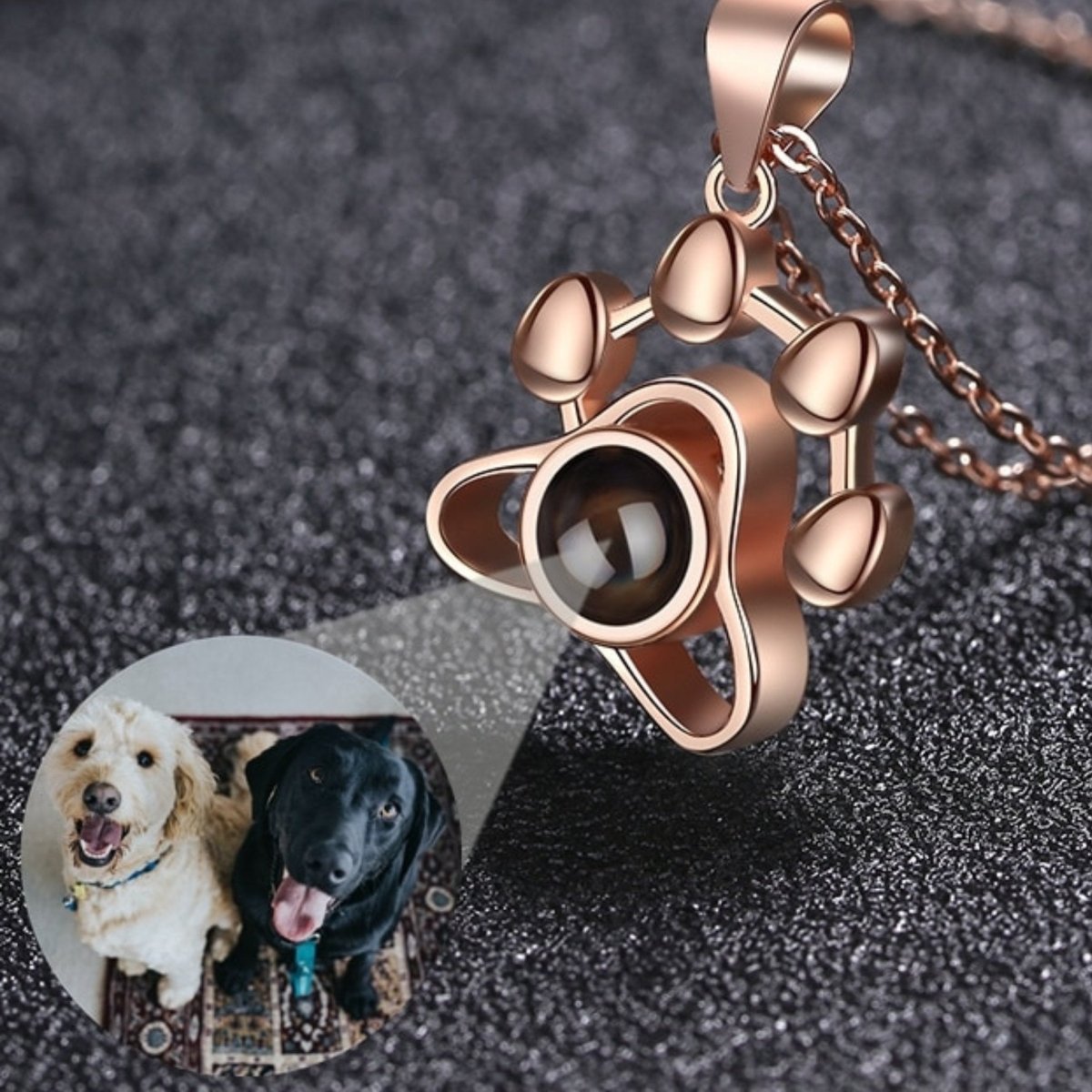 Personalized photo deals projection necklace