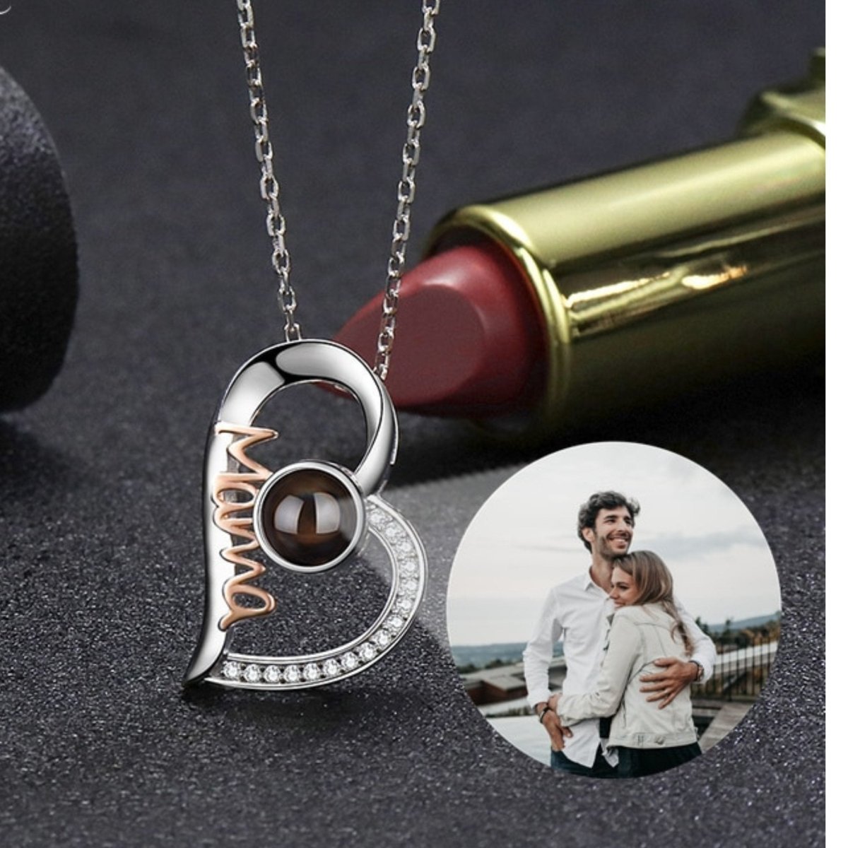 Personalised Photo Projection Necklace - Photo Necklaces - Personalisr Au