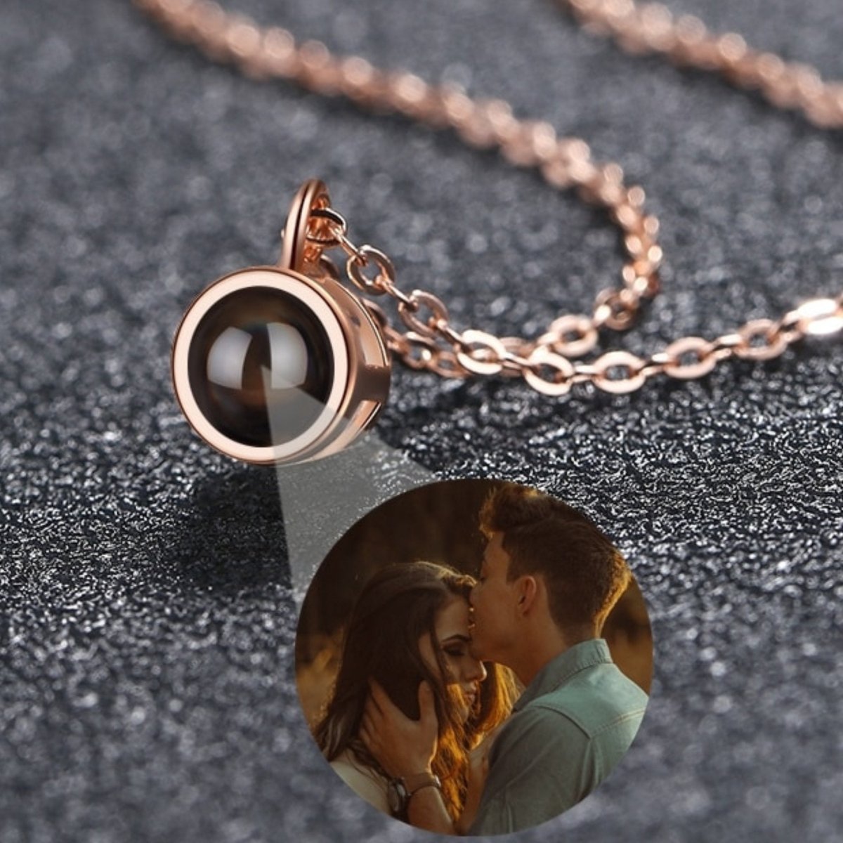 Personalised Projection Photo Necklace | Customised Necklace With Imag –  Alep Jewellery