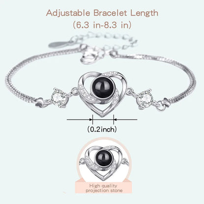 Personalised Silver Photo Bracelet Collection - Projection Charms