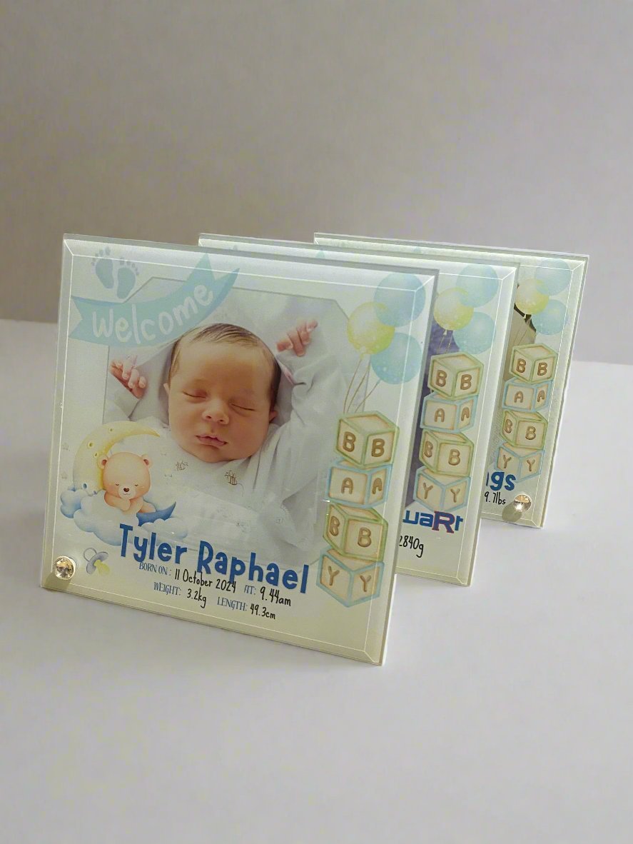 baby announcement photo plaques