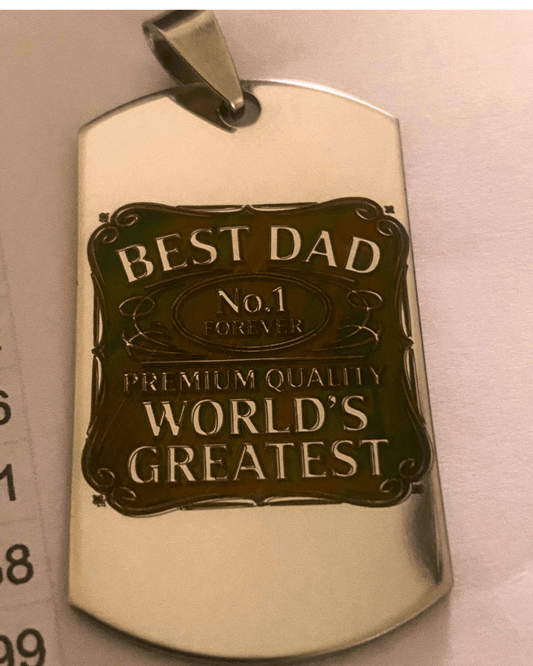 Best Dad Personalised Stainless Steel Pendant Necklace or Keychainpendant