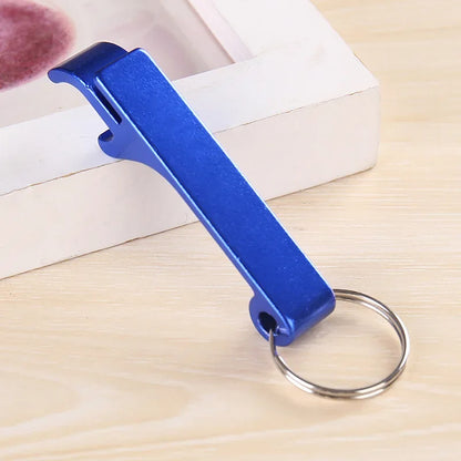 blue bottle opener keyring