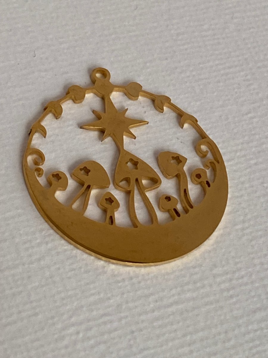 Circled Mushroom CharmCharms