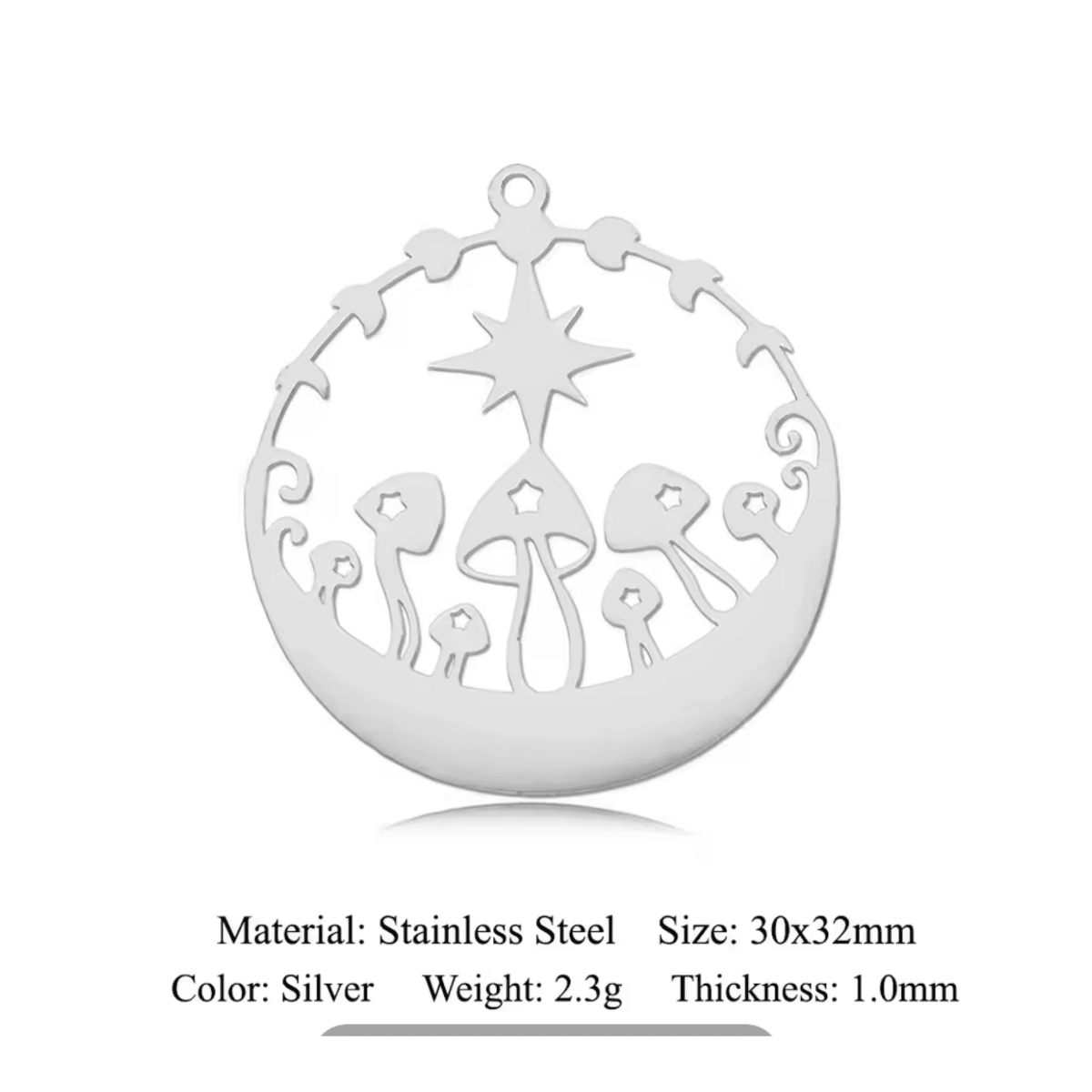 Circled Mushroom CharmCharms