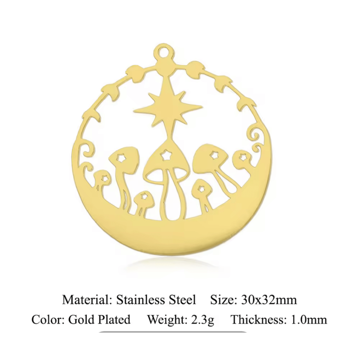 Circled Mushroom CharmCharms