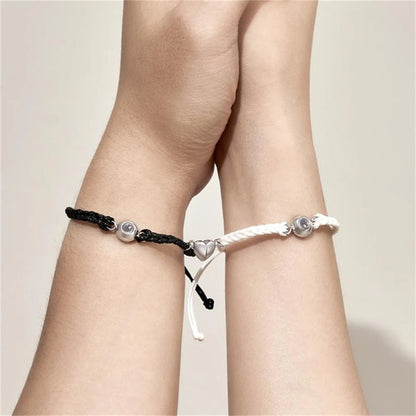 Couples Bracelets Photo Projection & Magnetic Charmscouples bracelets