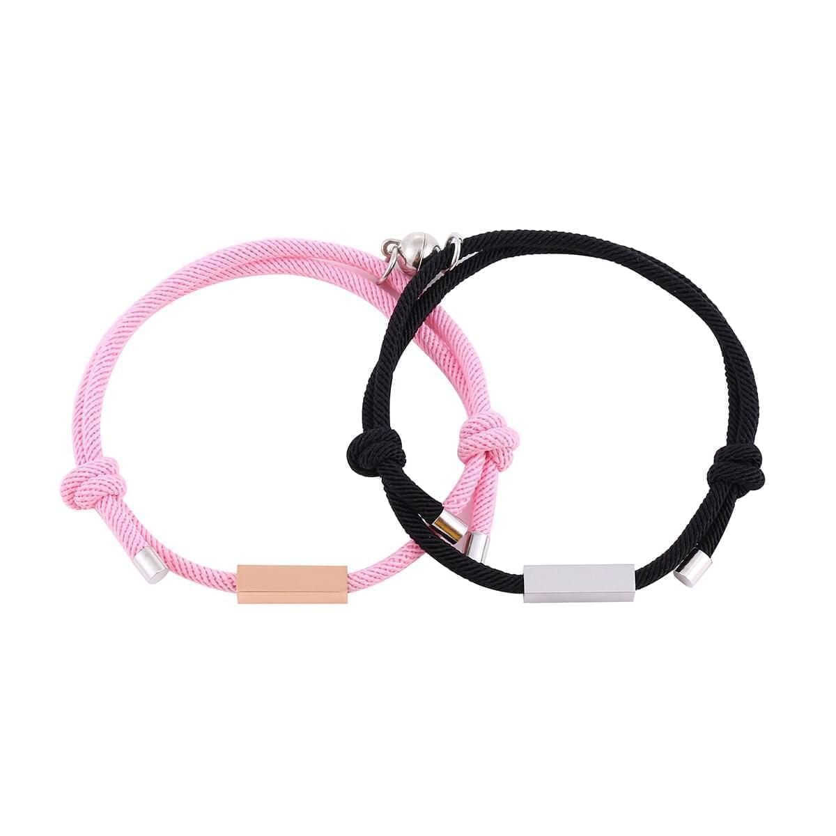 Couple's Personalised Magnetic Split Charm BraceletsFashion Bracelet