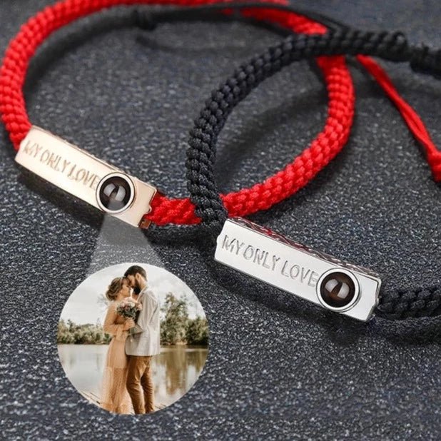 Couples Photo Projection Promise Bracelets