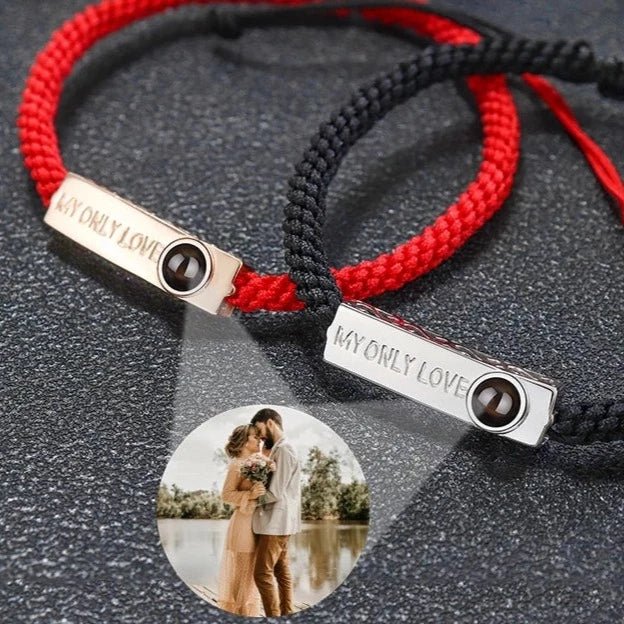 Couples Photo Projection Promise Bracelets