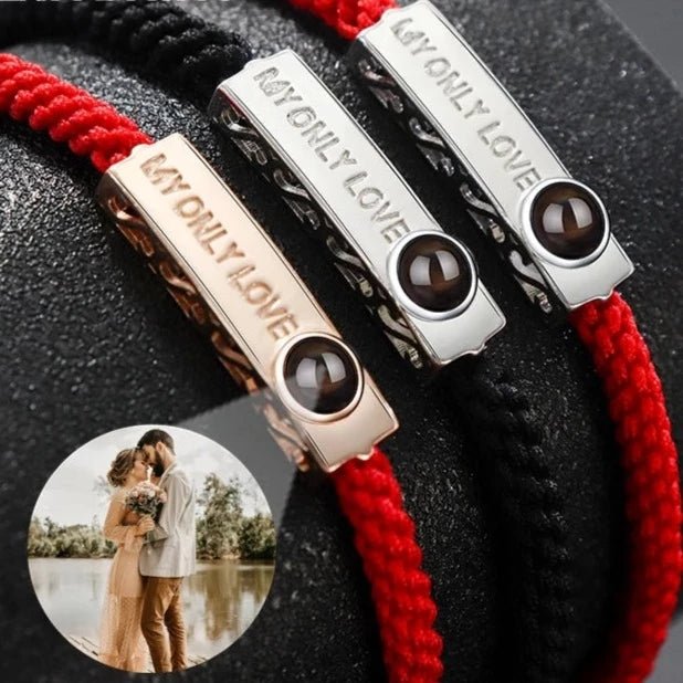 Couples Photo Projection Promise Bracelets