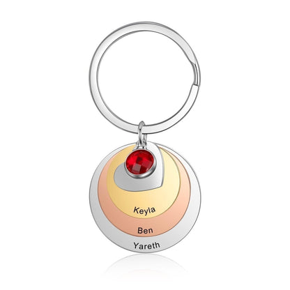 Custom 3 Disk Personalised Keychain