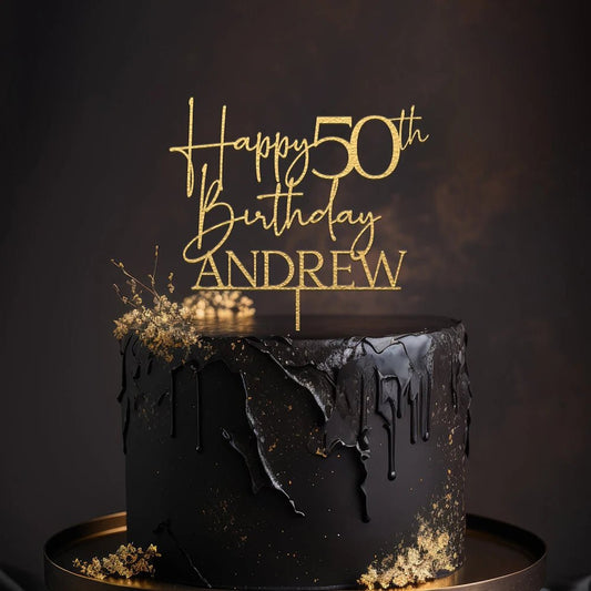 Custom Birthday Cake Topper with Name & Age - cake topper Personalisr Au