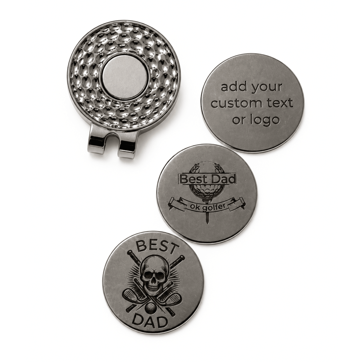 Custom Engraved Golf Ball Markers and Hat Clip - Golf Accessories - Personalisr Au