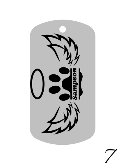 Custom Engraved Pet Keychain with Colour Photo Tags