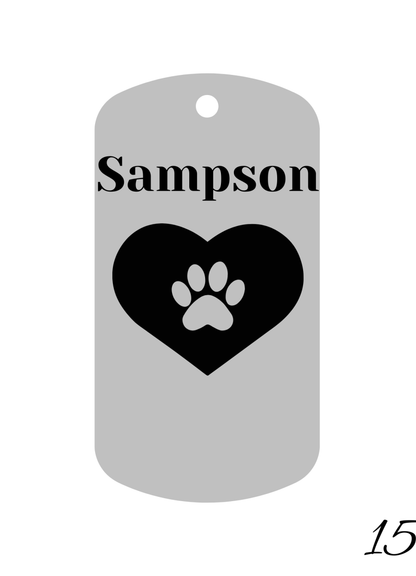 Custom Engraved Pet Keychain with Colour Photo Tags