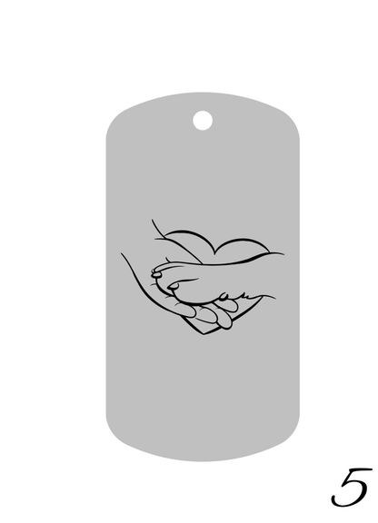 Custom Engraved Pet Keychain with Colour Photo Tags