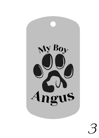Custom Engraved Pet Keychain with Colour Photo Tags
