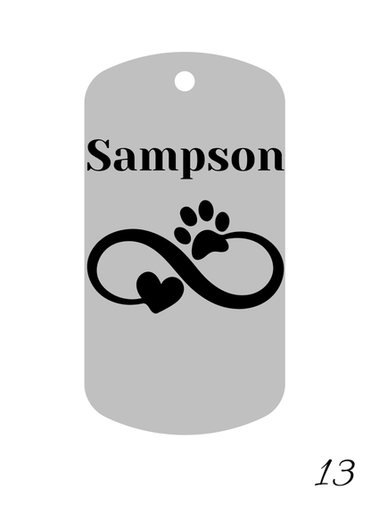 Custom Engraved Pet Keychain with Colour Photo Tags