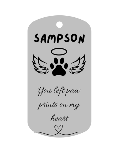 Custom Engraved Pet Keychain with Colour Photo Tags