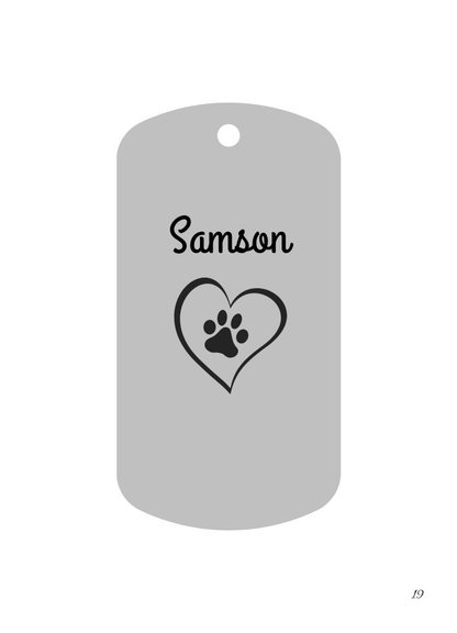 Custom Engraved Pet Keychain with Colour Photo Tags