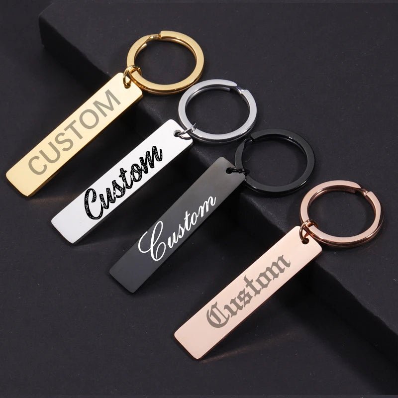 Custom Engraved Stainless Steel Keychain