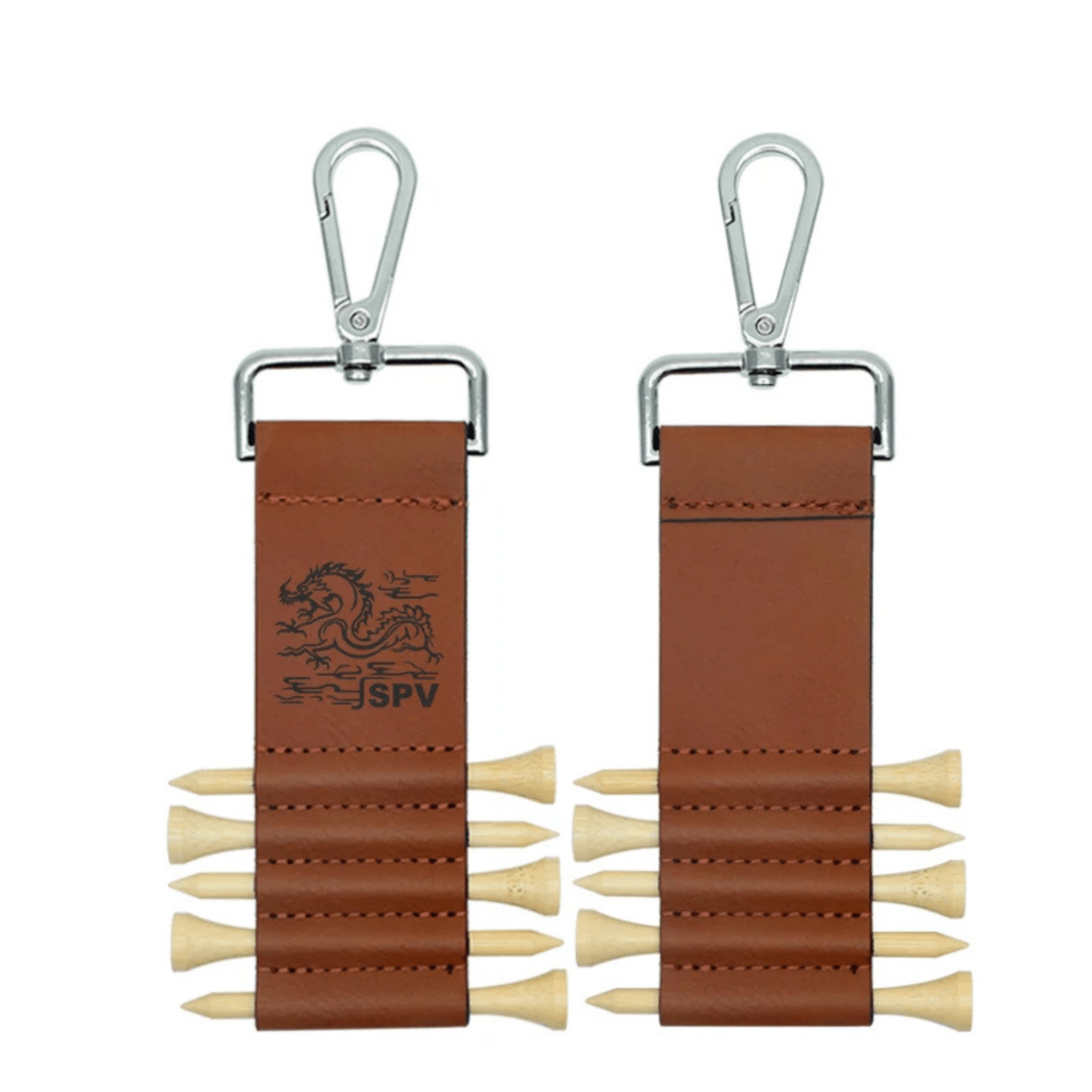 Leather golf tee holder with custom initials Australia