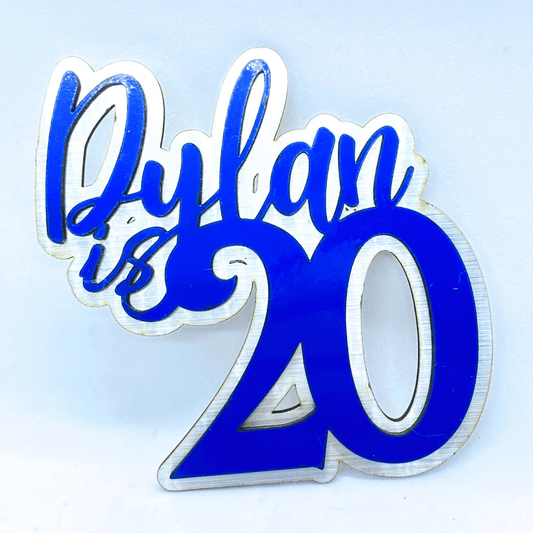 Custom Name and Age Cake Toppers
