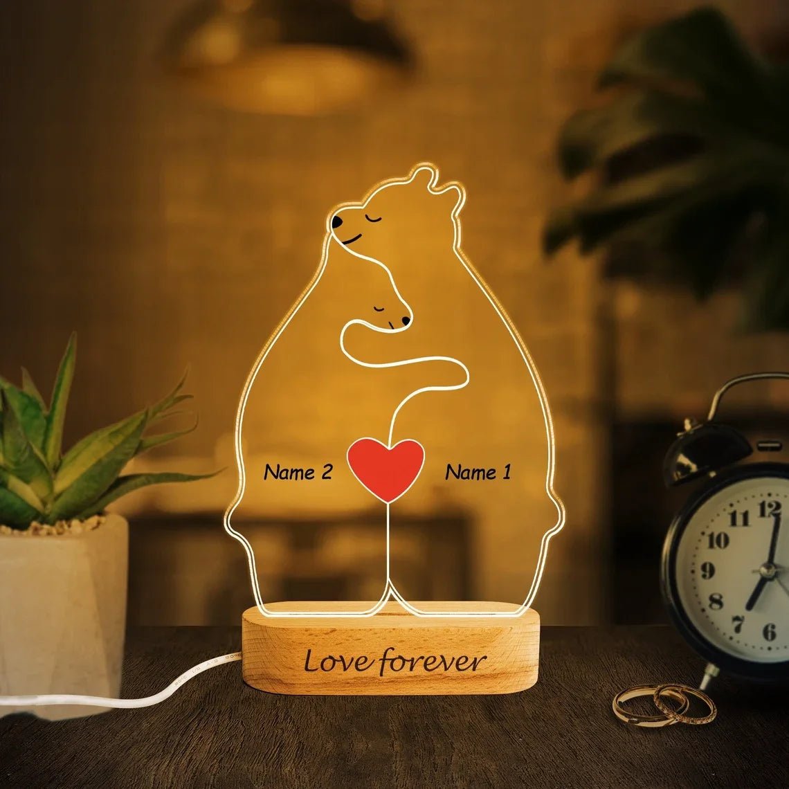 Custom Photo Line Art Led Nightlight - nightlight Personalisr Au