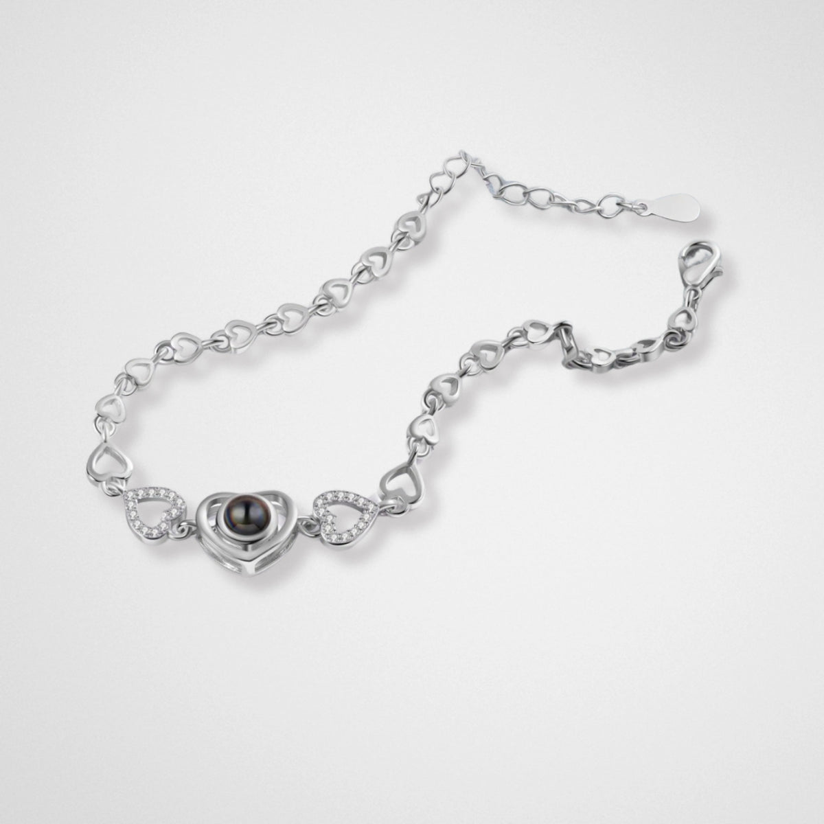 thumbnail image 2 of Personalized Circle Projection Bracelet Custom Photo Jewelry 2 of 14