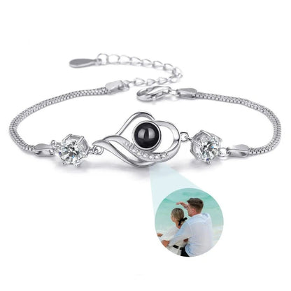 Custom Photo Projection Bracelet Heart Zircona Bracelet2022 - 09,Photo Bracelets